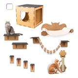 Kit Brinquedo Para Gato Prateleiras Rede Arranhador Promoção