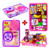 Kit Brinquedo Para Menina Mercado Comidinhas Comida Infantil