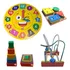 Kit Brinquedo Pedagógico Prancha S, Relógio Aramado M E Cubo