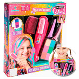 Kit Brinquedo Salão Beleza Infantil Prancha Mecha Colorida