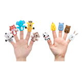 Kit Brinquedos Baby 10 Fantoches Dedo Fazendinha Infantil
