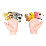 Kit Brinquedos Baby 10 Fantoches Dedo Fazendinha Infantil