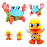 Kit Brinquedos Pato Dançante E Caranguejo Fujão Sensoriais