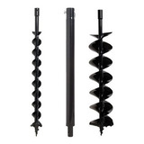 Kit Broca Perfurador Solo 6x80cm 15x80cm Extensor 80cm