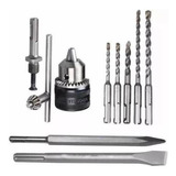 Kit Broca talhadeira Ponteira Sds Plus Martelete Mandril