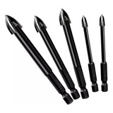 Kit Brocas Perfuraçao Universal Fura Vidro Porcelanato 5 Pçs