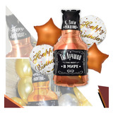 Kit Buque 5 Balão Metalizado Decoração Festa Pegue E Monte Cor Buque Whisky
