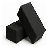 Kit C- 2 Blocos De Yoga Para Exercícios Alongamento Pilates Meditação Tijolo Funcional Alongamento Ioga Cor Preto