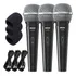 Kit C/ 3 Microfones Shure Sv100 Original + Cabos + Espumas