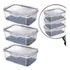 Kit C/ 3 Pote Hermético Freezer/micro 2,6l C/ Tela E Travas