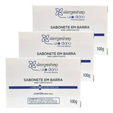 Kit C/ 3 Sabonetes Barra Aloe Vera Alergoshop Hipoalergênico