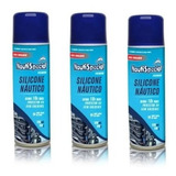 Kit C/ 3 Silicone Náutico Premium Spray 300ml Nautispecial