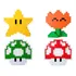 Kit C/ 4 Power Up Super Mario Presente Colecionáveis Gamers 