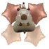 Kit C/ 5 Balões Metalizado  Capivara Feliz Aniv E Estrelas D