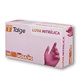 Kit C- 5 Pct- Luva Nitrílica Rosa S-Pó G C- 100 Un- Cada