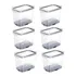 Kit C/ 6 Pote Hermético Freezer/micro 1,8l C/ Tela E Travas