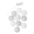 Kit C 02un Esferas Brancas Decorativa P  Natal A Pilha 3000k