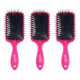 Kit C 03 Bonitta 512 Top Escova Cabelo Raquete Uso Diário M