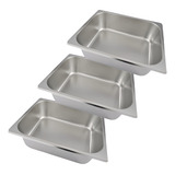 Kit C 03 Cuba Gn Inox Gastronômica 1 2 X 100 Rechaud Buffet