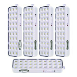 Kit C 05 Luminária Luz De Emergência Recarregável 30 Led