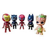 Kit C  05 Mini Bonecos 08cm Vingadores Avengers Herois Kids