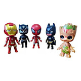 Kit C 05 Mini Bonecos 08cm Vingadores Avengers Herois Kids