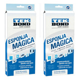 Kit C  06 Esponja Magica Tekbond Limpeza Pesada Limpa Tudo