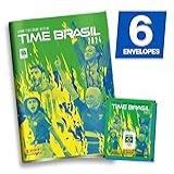 Kit C 1 Album Brochura 6 Envelopes Com Figurinhas Comitê Olímpico Brasileiro 2024