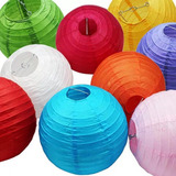 Kit C 10 Balão Japonês Lanterna Coloridas De Papel 15cm