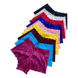 Kit C 10 Calcinha Calesson Short Com Renda Atacado Feminino