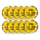 Kit C 10 Discos De Corte Segmentado Diam 110mm 4 Pol Cor Amarelo