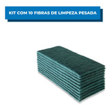 Kit C 10 Fibra Limpeza Pesada 102x230mm 3m Verde