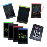 Kit C  10   Lousa Magica Infantil Digital Lcd Tablet 8 5cm