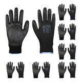 Kit C 10 Luva Mecânico Tátil Multitato Segurança Com Pu