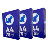 Kit C 10 Pacotes De Folha Sulfite Up 500 Folhas Cada A4 Cor Branco
