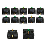 Kit C 10 Pçs Bloco De Contato Lay5 be101 Verde 1na
