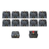 Kit C 10 Pçs Bloco De Contato Lay5 be102 Vermelho 1nf