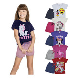 Kit C 10 Peças De Roupa Menina 5 Conjuntos Verão Feminino