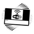 Kit C\10 Placas Sinalização Rede Wifi Acesso Internet Fio Ps
