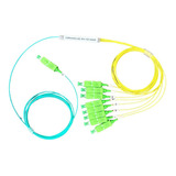 Kit C 10 Splitter Óptico 1x8 Conectorizado Sc Apc Balanceado