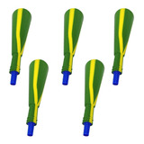 Kit C 10 Trombone Vuvuzela Torcedor Copa Mundo Verde Amarelo