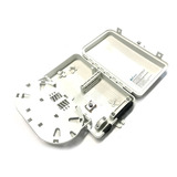 Kit C 10 Unidades Mini Cto Caixa De Atendimento Fibra Óptica Ftth 4 Portas Nf 