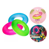 Kit C 100un Boia Neon Redonda Inflável Para Piscina E Praia