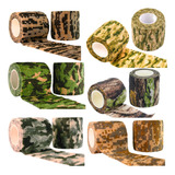 Kit C 12 Atadura Elástica Bandagem Flexivel 5cm X 4 5m