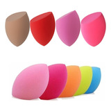 Kit C 12 Esponja Gota Chanfrada P Maquiagem Diversas Cores