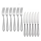 Kit C 12 Garfos Mesa 12 Facas Churrasco Laguna Tramontina
