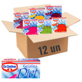 Kit C  12 Gelatina Diet Dr  Oetker Sabores Sortidos Saudável