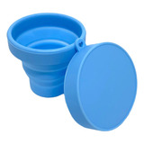 Kit C 120 Copo Retrátil De Silicone C Tampa 150ml Dobrável
