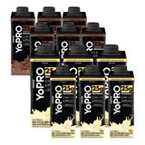 Kit C 12un Yopro 25g Proteína Chocolate E Baunilha 250ml