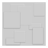 Kit C 15 Placas Cadre Pvc Moderno Alto Relevo 50cm X 50cm